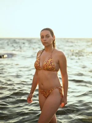 Culotte l'insouciance motif Abidjan maillot de bain