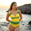 La pièce Sereine motif Rio maillot de bain wax africain