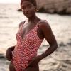 La pièce Sereine motif Saint Tropez détail maillot de bain Aklomissa