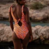La pièce Sereine motif Saint Tropez de dos maillot de bain Aklomissa
