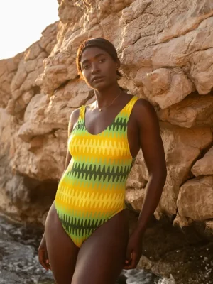 La Pièce signature motif Rio maillot de bain ethnique